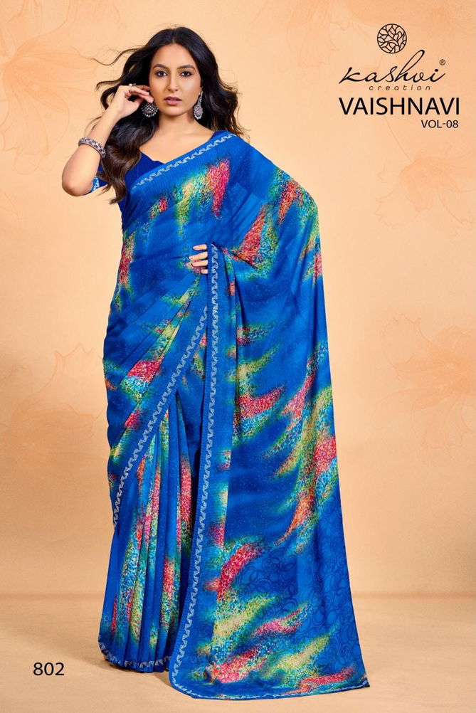 Vaishnavi Vol 8 By Kashvi Whatless Daily Wear Sarees Suppliers In India